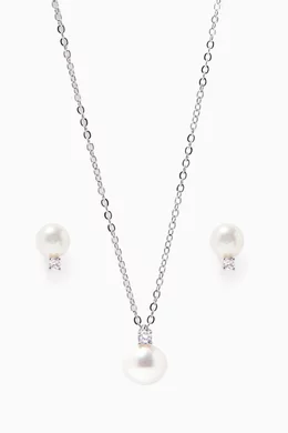 Cz by kenneth jay lane round freshwater pearl pendant deals