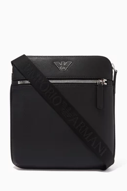 Buy Emporio Armani Black Crossbody Bag in Faux Leather For Men Online Ounass UAE