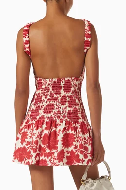 fit and flare pink mini dress Pink Ruffle V Neck Fit & Flare Mini Dress