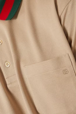 Gucci polo web collar best sale