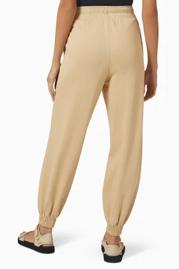 Buy Ninety Percent Neutral Rylee Baggy Sweatpants in Cotton For Women Online Ounass UAE