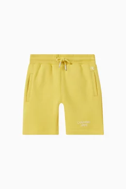 Yellow jogger shorts top