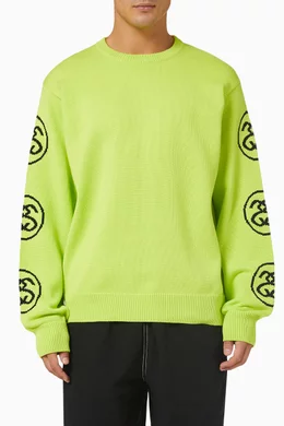 Yellow stussy sweater top