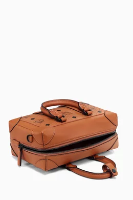 Buy MCM Brown Small Soft Berlin Crossbody Bag in Visetos Coated Canvas For Men Online Ounass UAE
