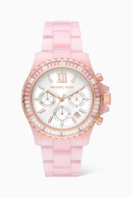Pink michael kors watch online