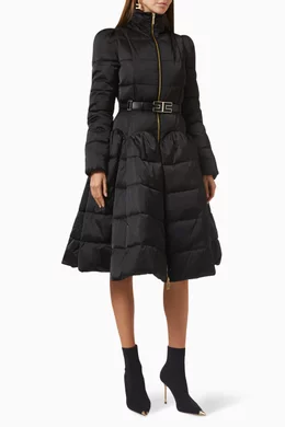 Buy Elisabetta Franchi Black Circle Quilted Coat For Women Online Ounass UAE