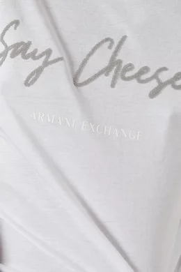 Armani exchange slogan top