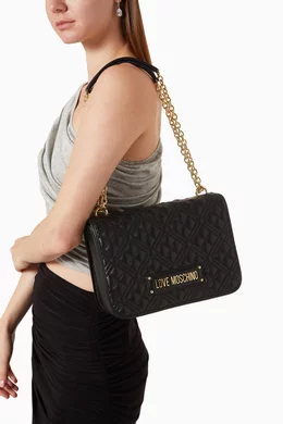 Love moschino quilted chain shoulder bag clearance