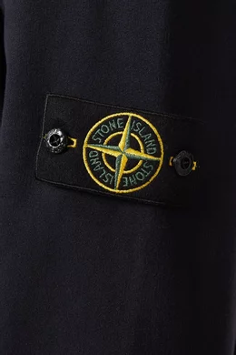 Buy Stone Island Blue Crewneck Sweatshirt in Cotton fleece For Men Online Ounass UAE