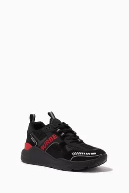 Buy Burberry Black Sean Sneakers in Mesh Suede For Men Online Ounass UAE