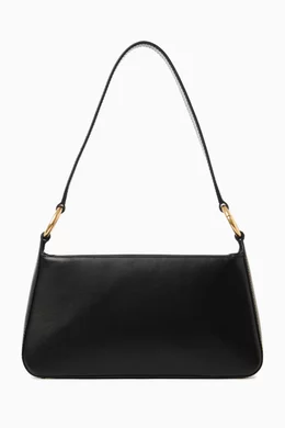 Buy See By Chloé Black Tilda Baguette Shoulder Bag in Leather For