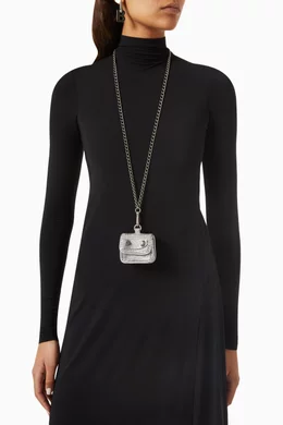 Buy Balenciaga Grey Le Cagole AirPods 3 Flap Case with Chain