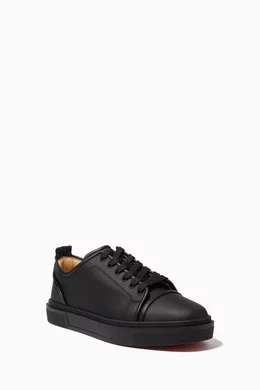 Low top black red bottoms clearance