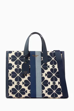 Buy Kate Spade New York Blue Large Spade Flower Manhattan Tote Bag