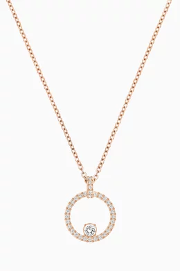 Buy Swarovski Gold Creativity Crystal Circle Pendant Necklace in Rose Gold plated Metal For Women Online Ounass UAE