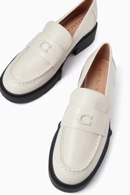Coach white loafers clearance
