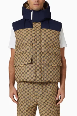Buy Gucci Multicolour Monogram Padded Vest in Cotton blend For Men Online Ounass UAE