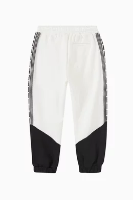 Buy Fendi Multicolour FF Logo Trim Sweatpants in Jersey For Boys Online Ounass UAE