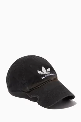Buy Balenciaga Black x Adidas Logo Baseball Cap in Cotton For 