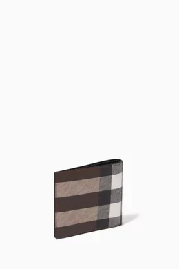 Buy Burberry Brown Bifold Wallet in Exaggerated Check E canvas Leather For Men Online Ounass UAE