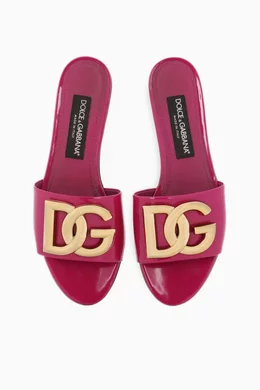 Dolce and gabbana pink slides hotsell