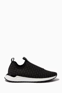Michael kors black slip on trainers discount