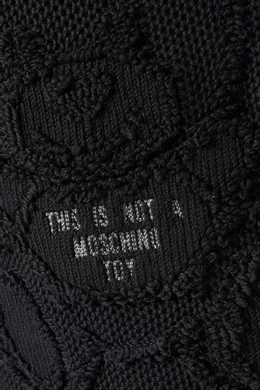 Buy Moschino Black Teddy Bear Sweater in Cotton Knit For Men Online Ounass UAE