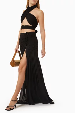 High waisted maxi skirt queen online