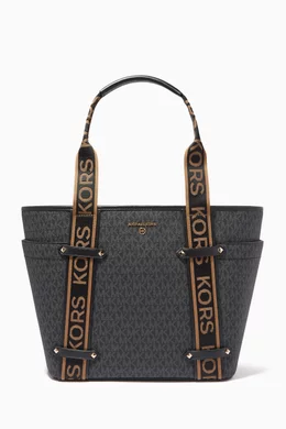 Buy Michael Kors Black Maeve Large Tote Bag in Signature Monogram