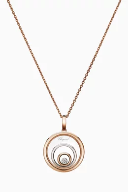Buy Chopard Multicolour Happy Spirit Diamond Pendant Chain in 18kt Gold For Women Online Ounass UAE