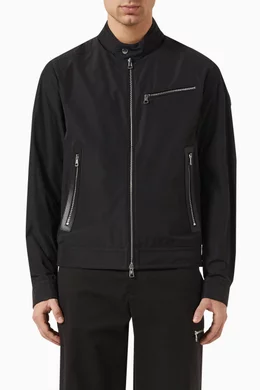 Buy Moncler Black Drome Biker Jacket in Nylon For Men Online Ounass UAE