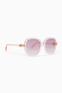 Gucci pink round sunglasses outlet