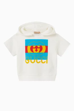 Gucci logo hoodie white cheap