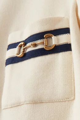 Buy Gucci White Horse bit Dress in Felted Cotton Jersey For Girls Online Ounass UAE