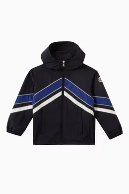 Buy Moncler Enfant Black Tseren Striped Jacket in Polyester For Boys Online Ounass UAE