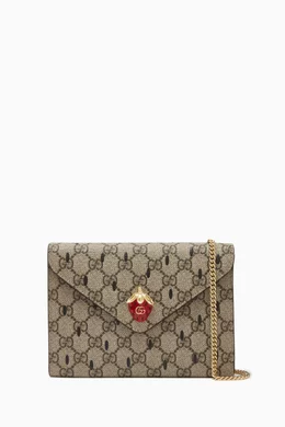 Buy Gucci Neutral Mini Double G Strawberry Crossbody Bag For