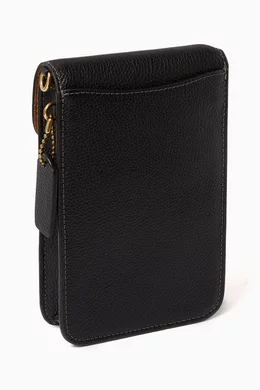 Buy Coach Black Phone Crossbody Bag in Pebbled Leather For Women Online Ounass UAE