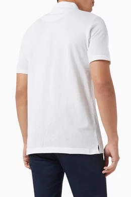 Buy Sunspel White Riviera Polo Shirt in Cotton mesh For Men Online Ounass UAE