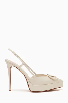 Buy Valentino Garavani White Valentino Garavani VLOGO Slingback