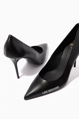 Moschino logo heels 2025