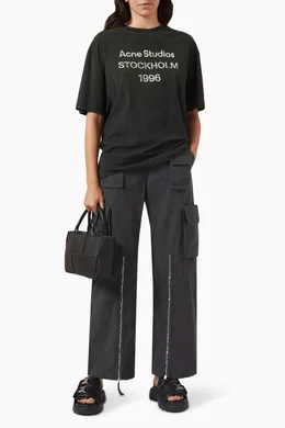 Buy Acne Studios Black 1996 Logo Stamp T-shirt in Cotton