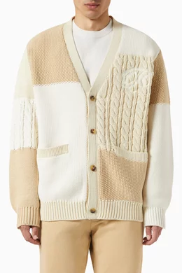 Buy Kith Neutral Patchwork Knit Cardigan in Cotton Knit For Men Online Ounass UAE