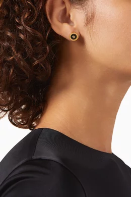 Resin medusa stud earrings sales