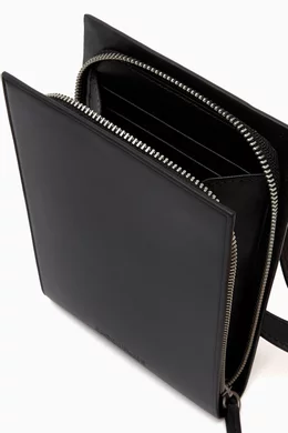 Buy Jacquemus Black Le Gadju Neck Wallet in Leather For Men
