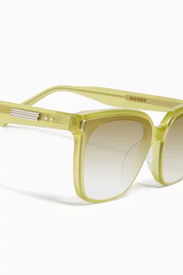 Buy Gentle Monster Green Mondo OL3 Sunglasses in Acetate For