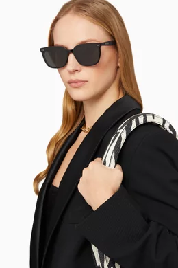 Buy Gentle Monster Black Heizer 01 Sunglasses in Acetate For
