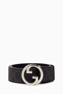 Buy Gucci Black GG Pattern Supreme Belt For Men Online Ounass UAE