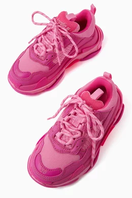 Buy Balenciaga Pink Triple S Sneakers in Double Foam Mesh For Boys Online Ounass UAE