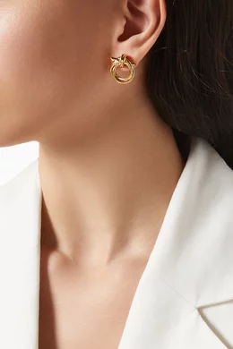 ★FERRAGAMO★ Twisted Gancini Earrings Gold 760671765593 760 Twisted Gancini earrings with crystals - Women | Ferragamo