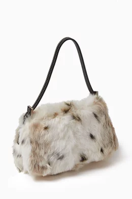 Buy Fendi Pre-Loved White Baguette Bag in Rabbit Fur For